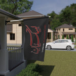 Labbaik Ya Hussain (as) House Flag Black Red - Muharram, Ashura, Karbala, Majaliss, Azadari, Shia Islamic, Arbaeen, Labbaik Ya Mahdi (atfs)