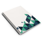 Green Geometrical Shapes - Cute Spiral Notebook Ruled Line