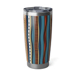 African Ethnical Beautiful Pattern - Tumbler Mug Silver and Red 20oZ - Cute Gift, Mothers Day, Birthday Present