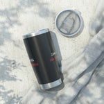 Live Like Ali (as) Die Like Hussain (as) Tumbler Mug Silver and Black 20oZ - Shia Islamic, Karbala, Ashura, Muharram, Azadari, Arbaeen