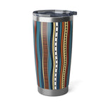 African Ethnical Beautiful Pattern - Tumbler Mug Silver and Red 20oZ - Cute Gift, Mothers Day, Birthday Present