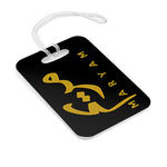 Maryam Arabic Name - Luggage Tag Black and Gold