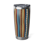 African Ethnical Beautiful Pattern - Tumbler Mug Silver and Red 20oZ - Cute Gift, Mothers Day, Birthday Present