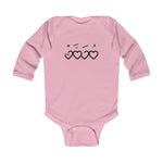 Muhammad (saw) Heart Shape - Infant Long Sleeve Bodysuit
