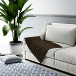 Golden Squares - Baby Swaddle Blanket Black