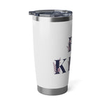 Be Kind - Tumbler Mug Silver and White 20oZ - Flowers, Cute gift, Mothers Day, Birthday present