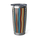 African Ethnical Beautiful Pattern - Tumbler Mug Silver and Red 20oZ - Cute Gift, Mothers Day, Birthday Present