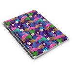 Flamingo Summer Pattern - Cute Spiral Notebook Ruled Line