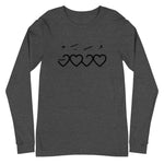 Muhammad (saw) Heart Shape Black - Long Sleeve Shirt MEN