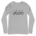 Muhammad (saw) Heart Shape Black - Long Sleeve Shirt MEN