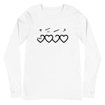 Muhammad (saw) Heart Shape Black - Long Sleeve Shirt MEN