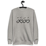 Muhammad (saw) Heart Shape black - Fleece Pullover WOMEN