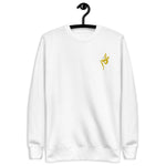 Ya Fatema (as) White Red- EMBROIDERED Fleece Pullover For MEN