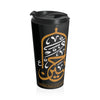 Ya Hussain (as) with Flag Stainless Steel Travel Mug 15oz Black with Plastic lid - Karbala, Muharram, Arbaeen, Eid Gift, Ramadhan