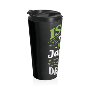 Islam Is My Deen Jannah Is My Dream Stainless Steel Travel Mug 15oz Black with Plastic lid - Eid Gift, Ramadhan, Birthday, Islamic Gifts