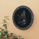 Labbaik Ya Hussain (as) Hand drawn Black White Acrylic Wall Clock - Labbaik Ya Hussain (as), Karbala, Ashura, Ghadir