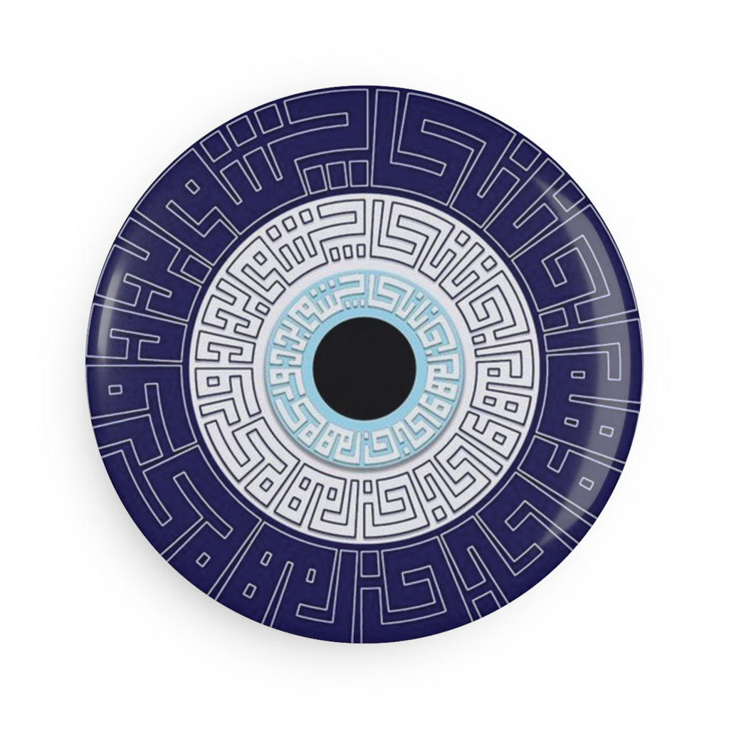 Evil Eye protection Blue White Arabic - Round Magnet