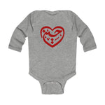 Ya Hussain (as) - Beautiful Heart Shape - Infant Long Sleeve Bodysuit