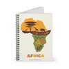 Africa Yellow Green - Spiral Notebook 6x8in - Ruled Line, Shopping list, School notes or Poems, Cute Gift idea