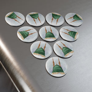 Holy Prophet (saw) Mosque Rasulallah (saw) Watercolor Round Magnet