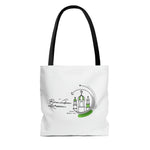 Ramadan Mubarak Tote Bag White Green - Islamic bag, Eid gift, Mosque bag, Prayer bag, Holy month