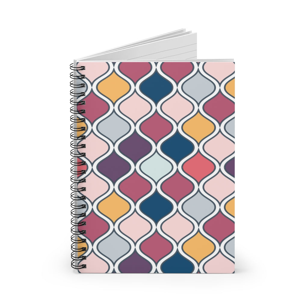 Colorful Round shapes - Spiral Notebook Ruled Line