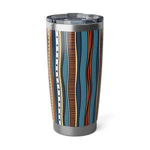 African Ethnical Beautiful Pattern - Tumbler Mug Silver and Red 20oZ - Cute Gift, Mothers Day, Birthday Present