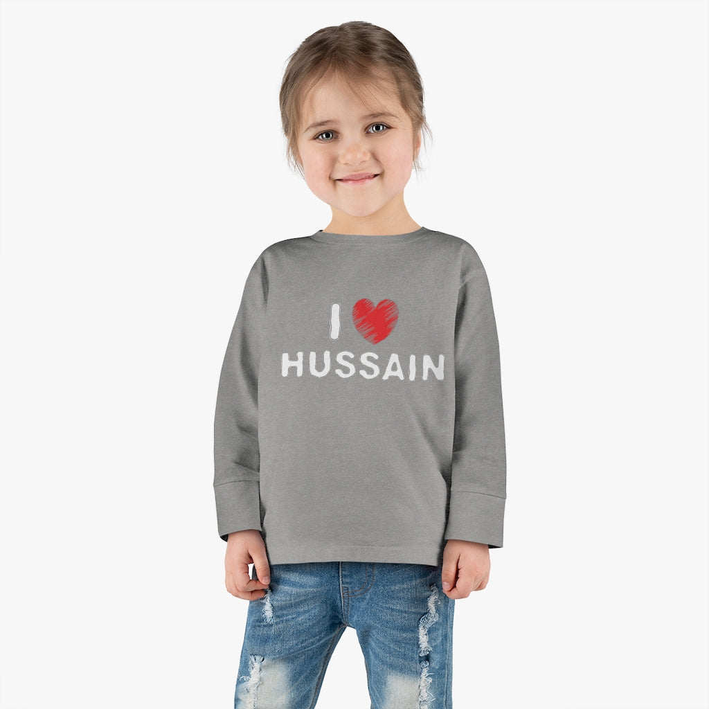 I Love Hussain (as) - Long Sleeve Shirt Toddler