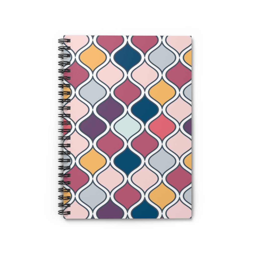 Colorful Round shapes - Spiral Notebook Ruled Line