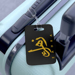 Zahra Arabic Name - Luggage Tag Black and Gold