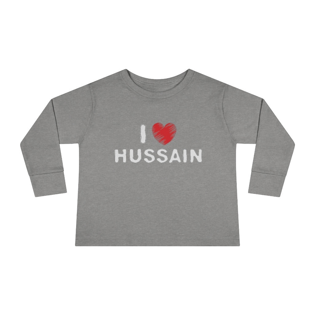 I Love Hussain (as) - Long Sleeve Shirt Toddler