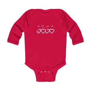 Muhammad (saw) Heart Shape - Infant Long Sleeve Bodysuit