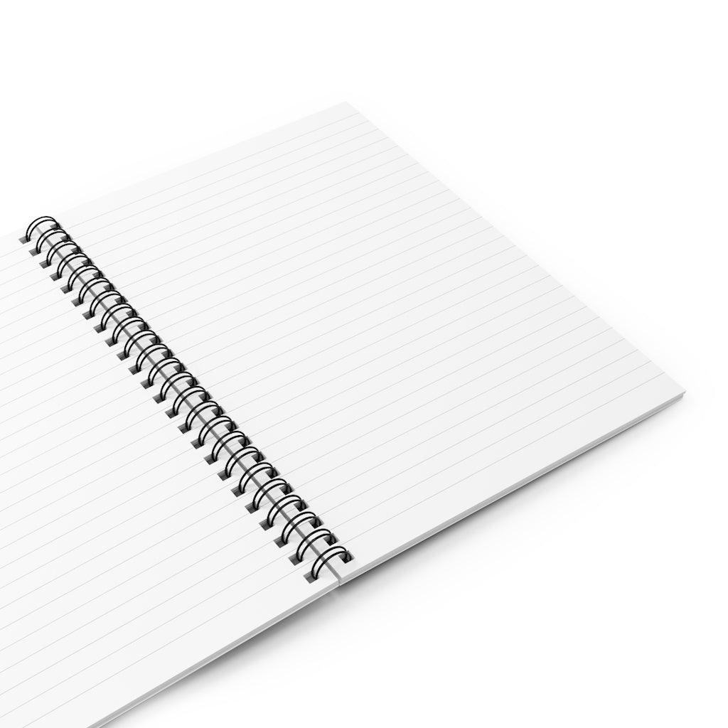 Dynamic Blue White Lines - Spiral Notebook Ruled Line