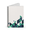 Green Geometrical Shapes - Cute Spiral Notebook Ruled Line