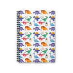 Cute Dinosaurs - Spiral Notebook - Ruled Line, Shopping list, School notes or Poems, Cute Gift idea, Cute Animals Dino