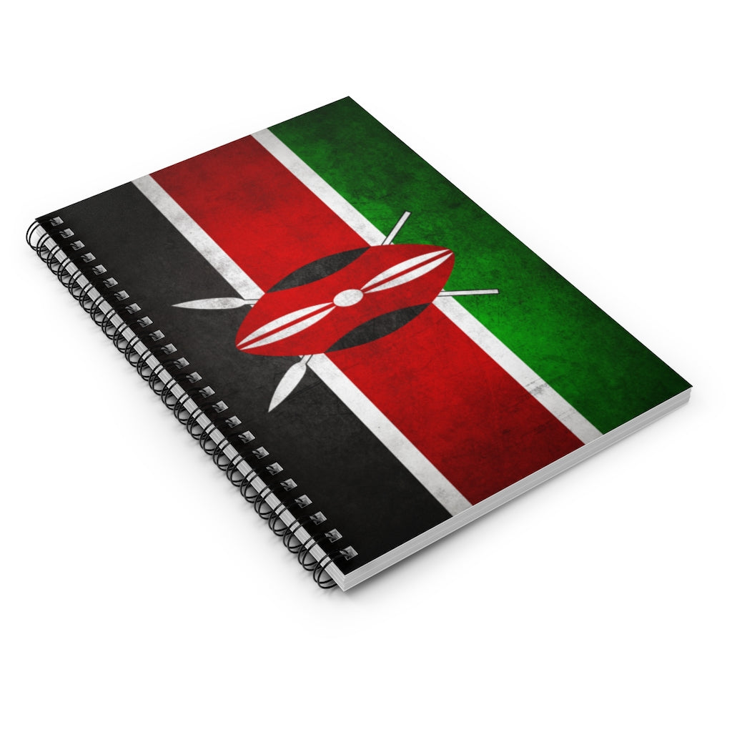 Kenyan Flag - Spiral Notebook Ruled Line