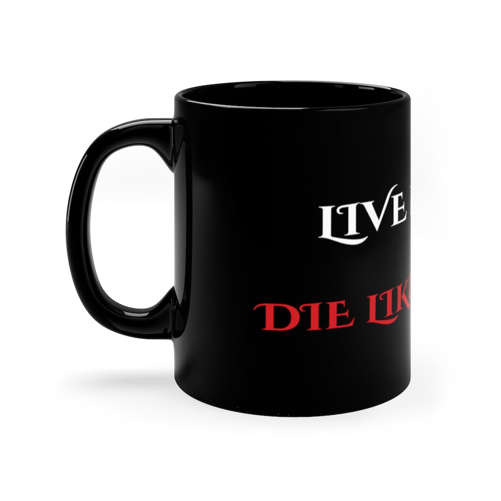 Live Like Ali (As) Die Like Hussain (as) - Black Coffee Mug