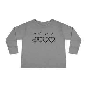 Muhammad (saw) Heart Shape - Long Sleeve Shirt Toddler