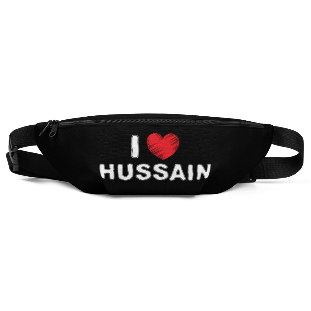 I Love Hussain (as) Black - Fanny Pack