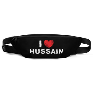 I Love Hussain (as) Black - Fanny Pack