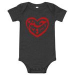 Ya Hussain (as) Beautiful Heart Shape - Baby Onesie