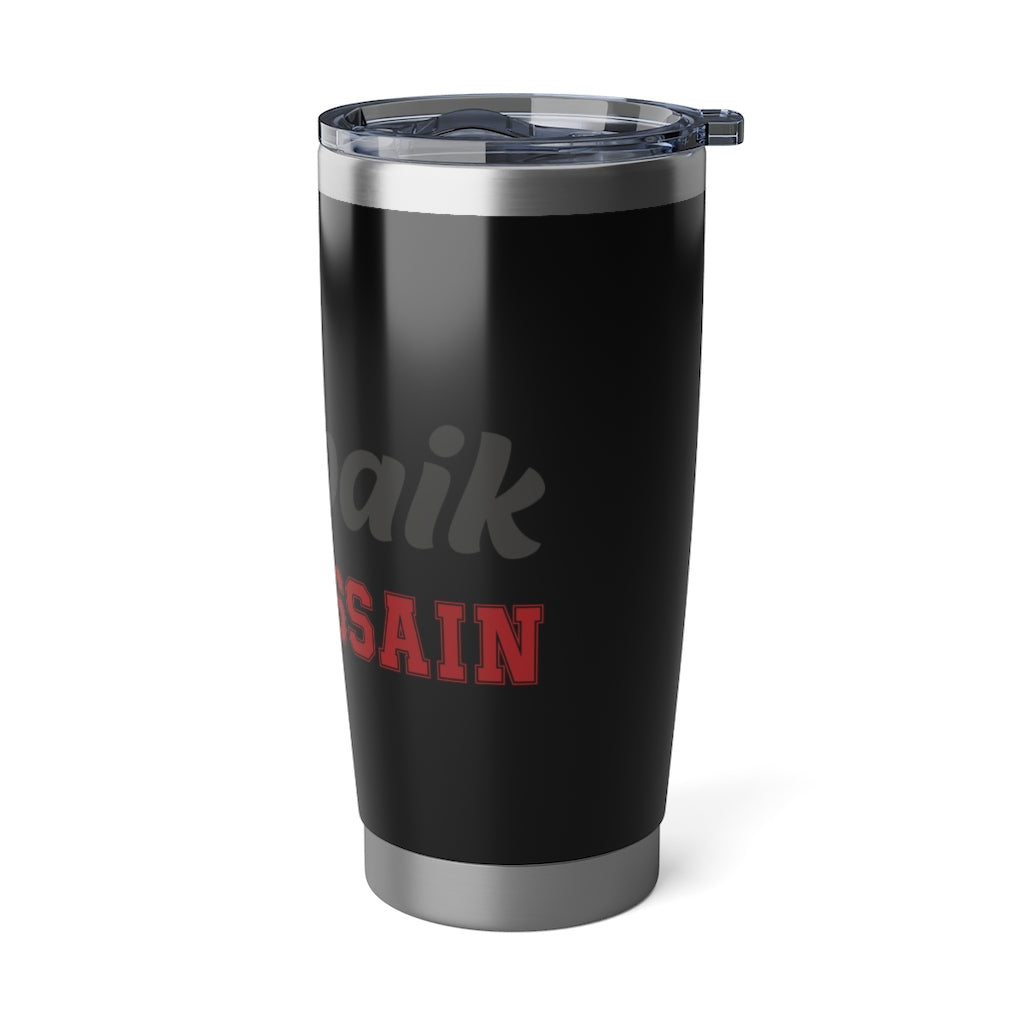 Labbaik Ya Hussain (as) Tumbler Mug Silver and Black 20oZ - Shia Islamic, Karbala, Ashura, Muharram, Azadari, Arbaeen