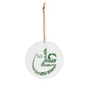 Imam Ali (as) Car Hanging Ceramic White Green - Ya Ali (as) Madad, Shia decor, Shia Islamic accessories, 313, Ya Mahdi (atfs)