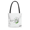 Ramadan Mubarak Tote Bag White Green - Islamic bag, Eid gift, Mosque bag, Prayer bag, Holy month