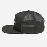 Karbala With Flag - 3D Embroidered Mesh Hat Dark Gray Color, Azadari, Karbala, Muharram, Shia Islamic design