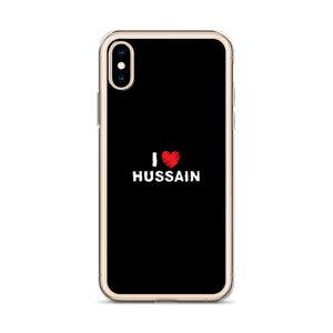 I Love Hussain (as) - iPhone Case Black