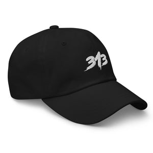 313 White - Dad Hat Embroidered