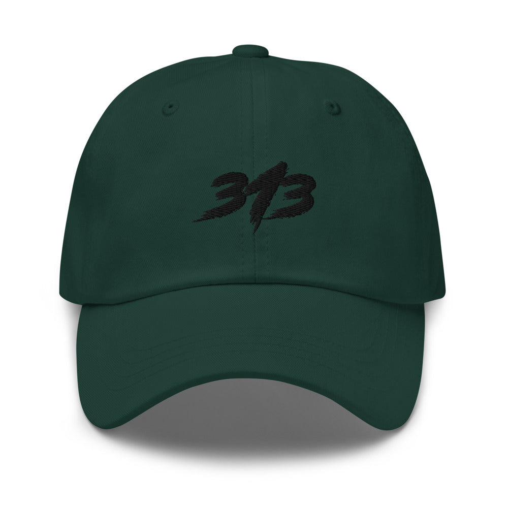 313 Black - Dad Hat Embroidered