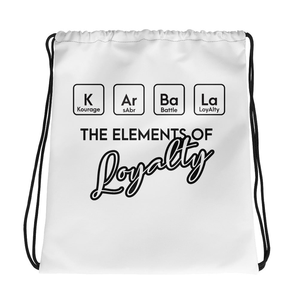 Karbala The Elements Of Loyalty - Drawstring Bag White