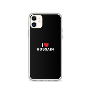 I Love Hussain (as) - iPhone Case Black